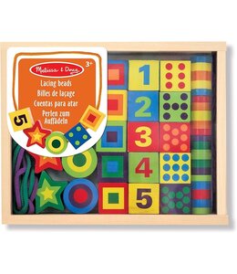 Melissa & Doug Deluxe Wooden Lacing Beads