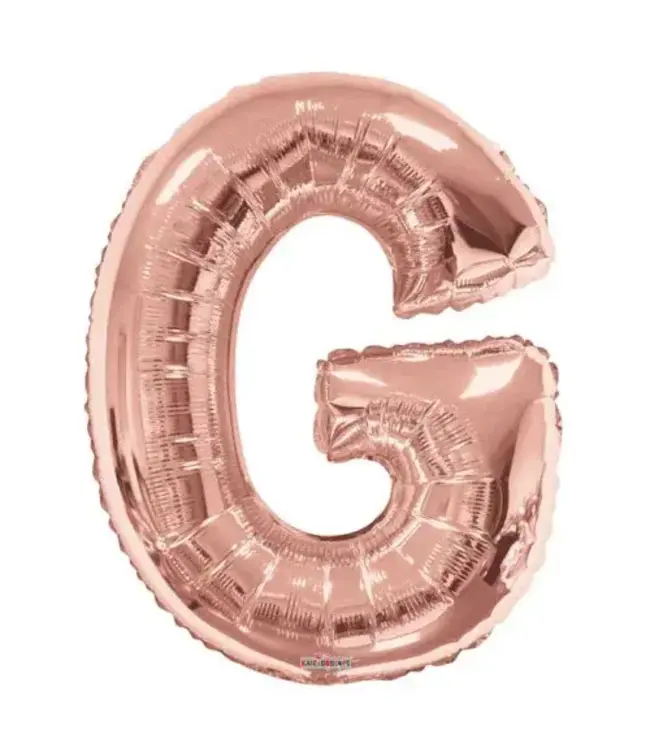 34 Inch Balloon Letter G Rose Gold