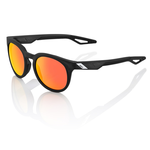 100% 100% Campo Sunglasses, Matte Crystal Black frame - HiPER Red Multilayer Mirror Lens