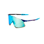 100% 100% Hypercraft Sunglasses, Matte Metallic Into the Fade frame - Blue Topaz Multilayer Mirror Lens