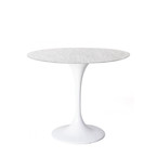 TRUMPET  DINING TABLE MARBLE AND ROUND 36"