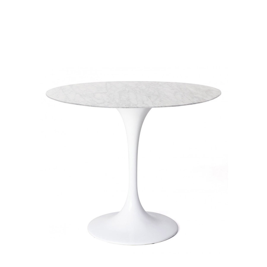 TRUMPET  DINING TABLE MARBLE AND ROUND 36"