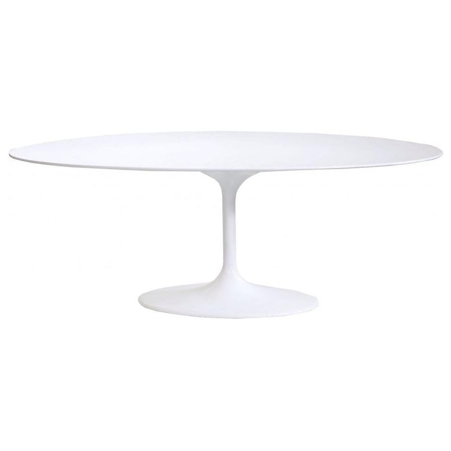 TABLE À DINER OVALE TRUMPET BLANC 67" x 43"