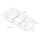 SOFA MODULAIRE CIRCUIT - 3 PIECES by Gus* Modern