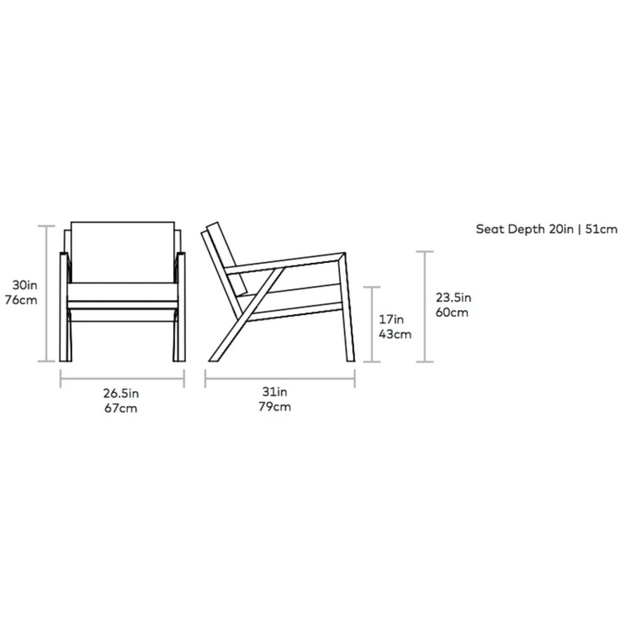 TRUSS CHAIR APPLESKIN LEATHER by Gus* Modern