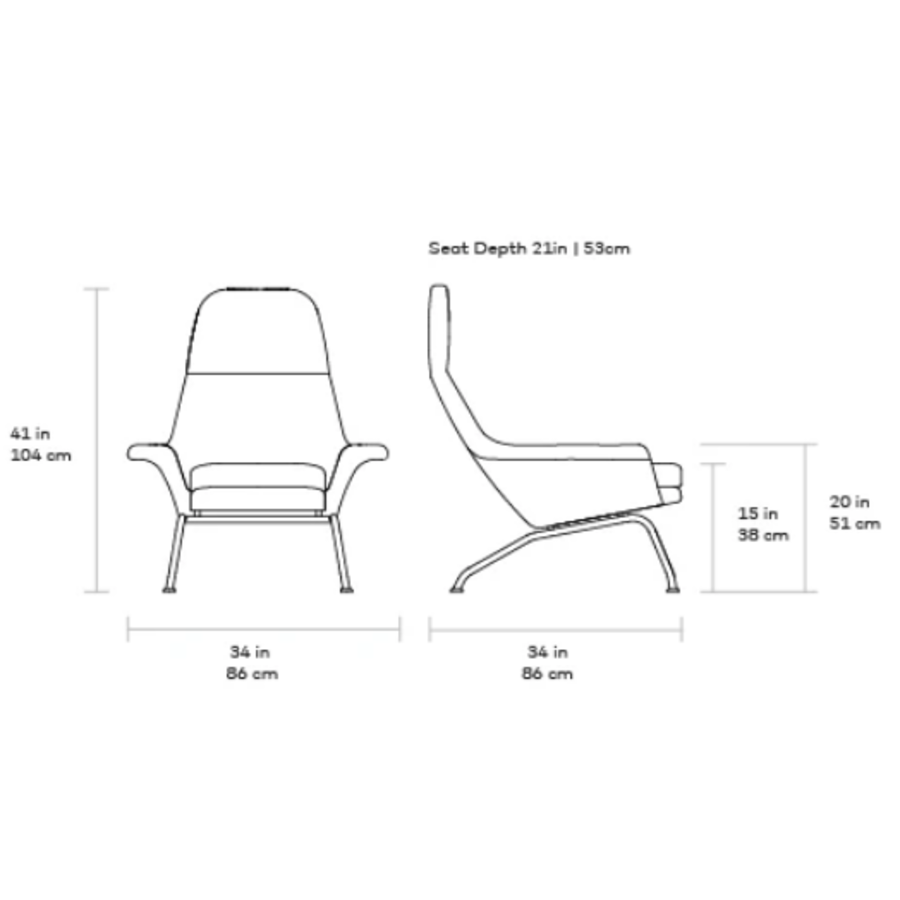 TALLINN CHAIR + OTTOMAN by Gus* Modern