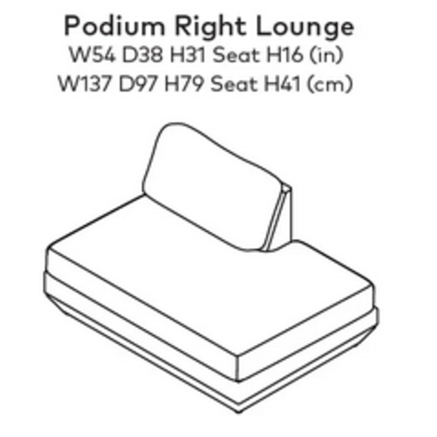 PODIUM LOUNGE RIGHT by Gus* Modern