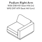 PODIUM RIGHT ARM by Gus* Modern