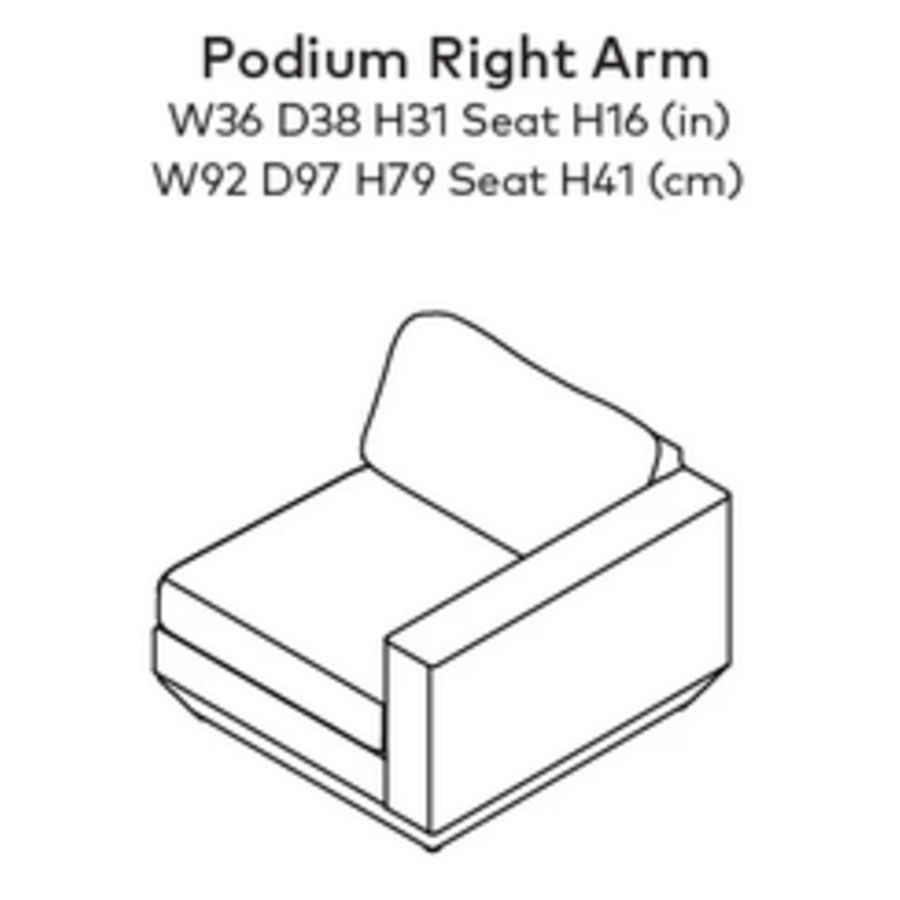 PODIUM RIGHT ARM by Gus* Modern