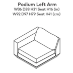 PODIUM LEFT ARM by Gus* Modern