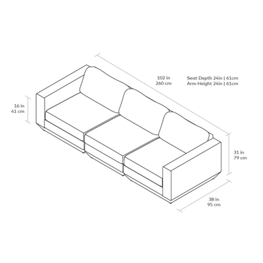 CANAPÉ PODIUM 3-PC par Gus* Modern