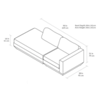 PODIUM LOUNGE SOFA 2-PCp by Gus* Modern