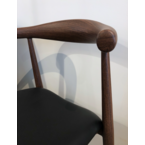 ELBOW CHAIR METAL STRUCTURE AND WALNUT IMPRINT