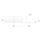 TOWN SOFA WITH FABRIC by Gus* Modern