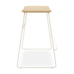 TABOURET BAR AERO FRÊNE/BLANC par Gus* Modern