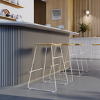 AERO BAR STOOL ASH/WHITE by Gus* Modern