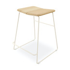 TABOURET COMPTOIR AERO FRÊNE/BLANC par Gus* Modern