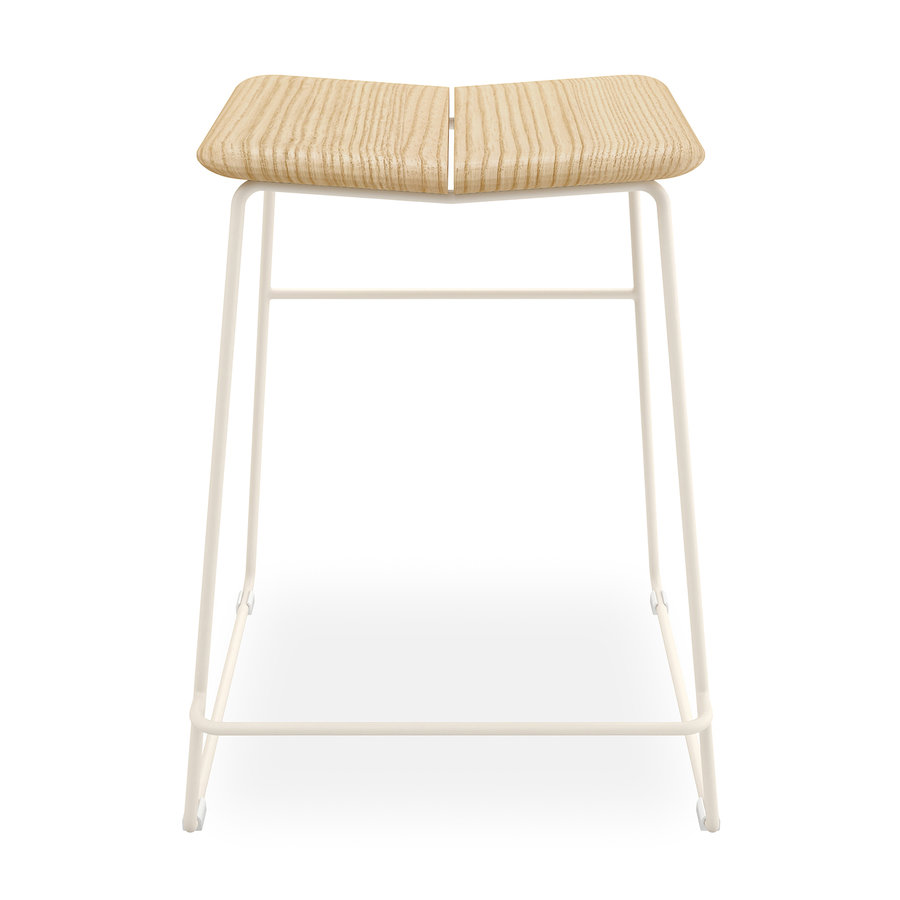 TABOURET COMPTOIR AERO FRÊNE/BLANC par Gus* Modern