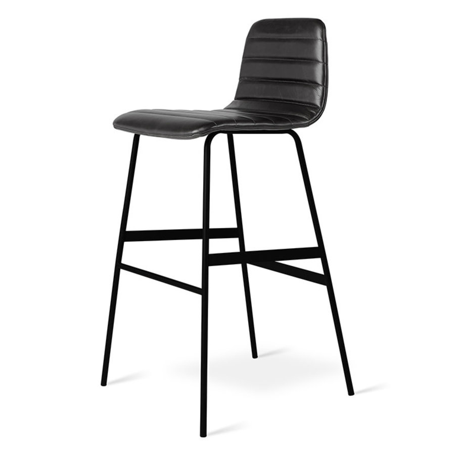 LECTURE BAR STOOL WITH BLACK LEATHER by Gus* Modern