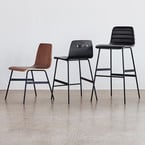 LECTURE BAR STOOL WITH BLACK LEATHER by Gus* Modern