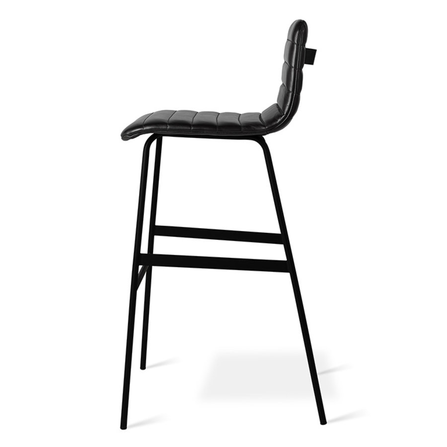 LECTURE BAR STOOL WITH BLACK LEATHER by Gus* Modern