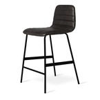 LECTURE COUNTER STOOL WITH BLACK LEATHER by Gus* Modern