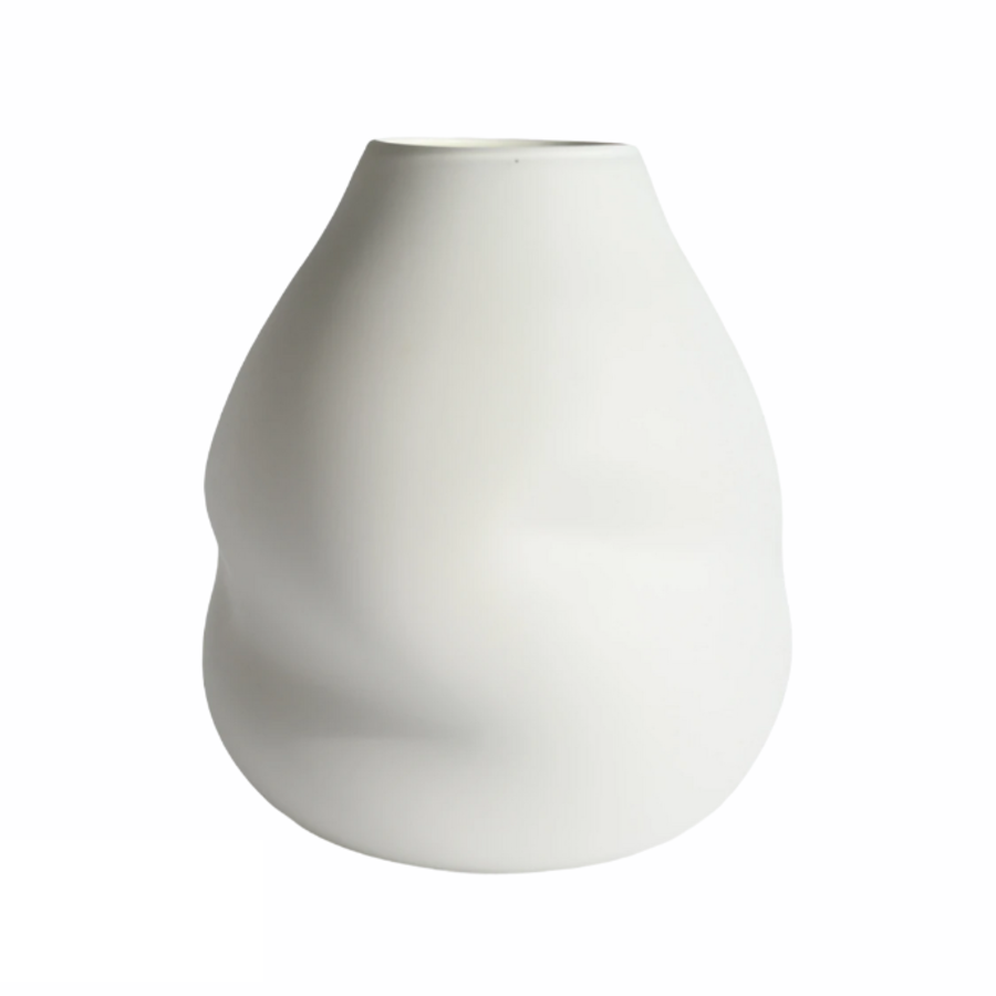 BOULDIER VASE WHITE MATTE by Goodbeast