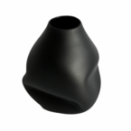 BOULDIER VASE BLACK MATTE by Goodbeast