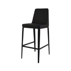 AVENUE COUNTER STOOL WITH BLACK SYNTHETIC LEATHER- BASE B