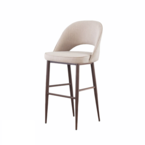 COCO COUNTER STOOL FABRIC BISQUE / METAL BASE WITH WALNUT IMPRINT