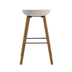 TABOURET COMPTOIR HAY BLANC ET BASE EN BOIS