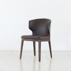 CABO CHAIR / BROWN SYNTHETIC LEATHER AND WOOB BASE