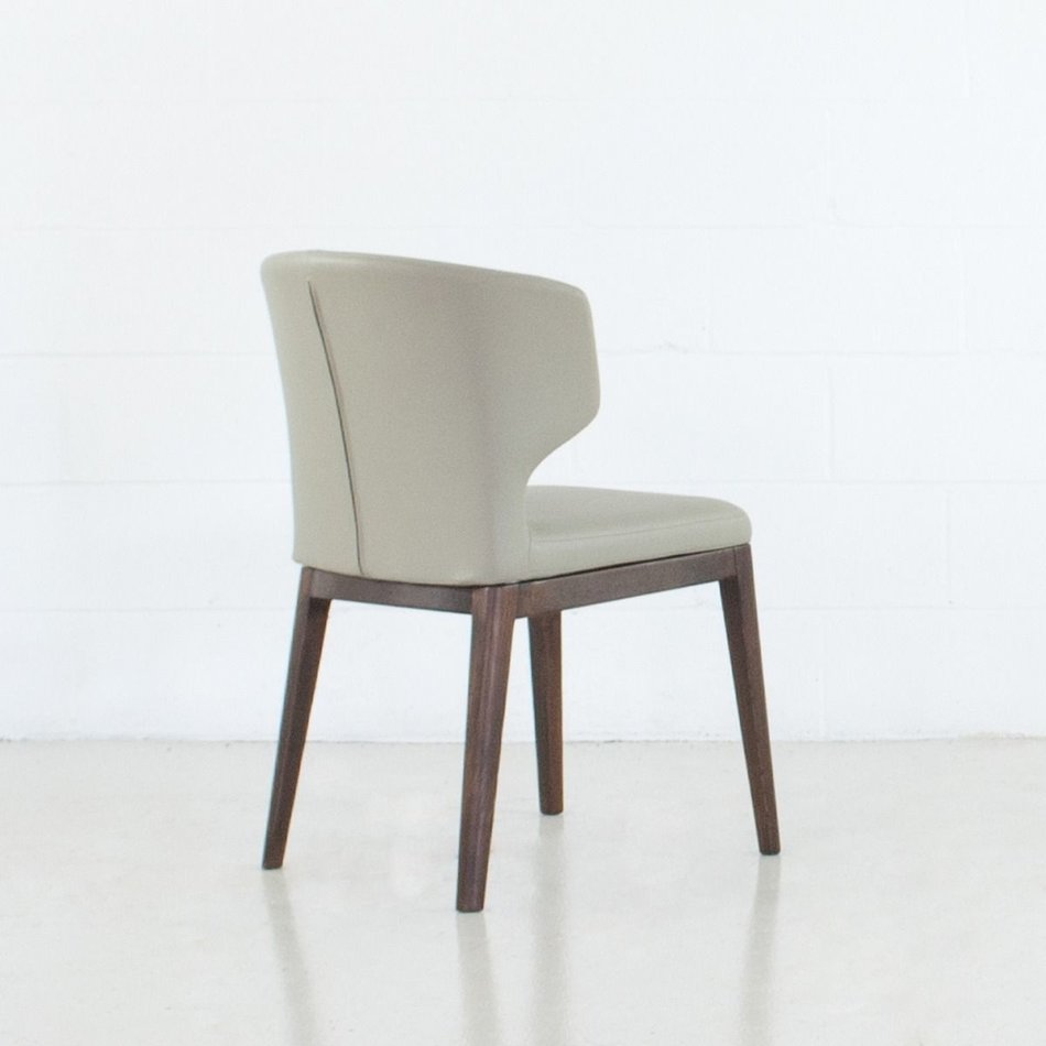 CABO CHAIR / TAUPE SYNTHETIC LEATHER AND WOOB BASE