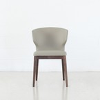 CABO CHAIR / TAUPE SYNTHETIC LEATHER AND WOOB BASE