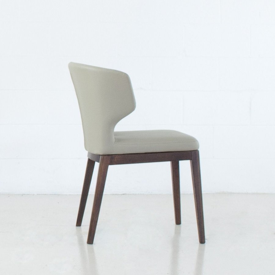 CABO CHAIR / TAUPE SYNTHETIC LEATHER AND WOOB BASE