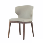 CABO CHAIR / TAUPE SYNTHETIC LEATHER AND WOOB BASE
