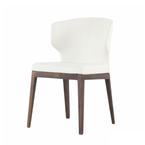 CABO CHAIR / WHITE SYNTHETIC LEATHER AND WOOB BASE