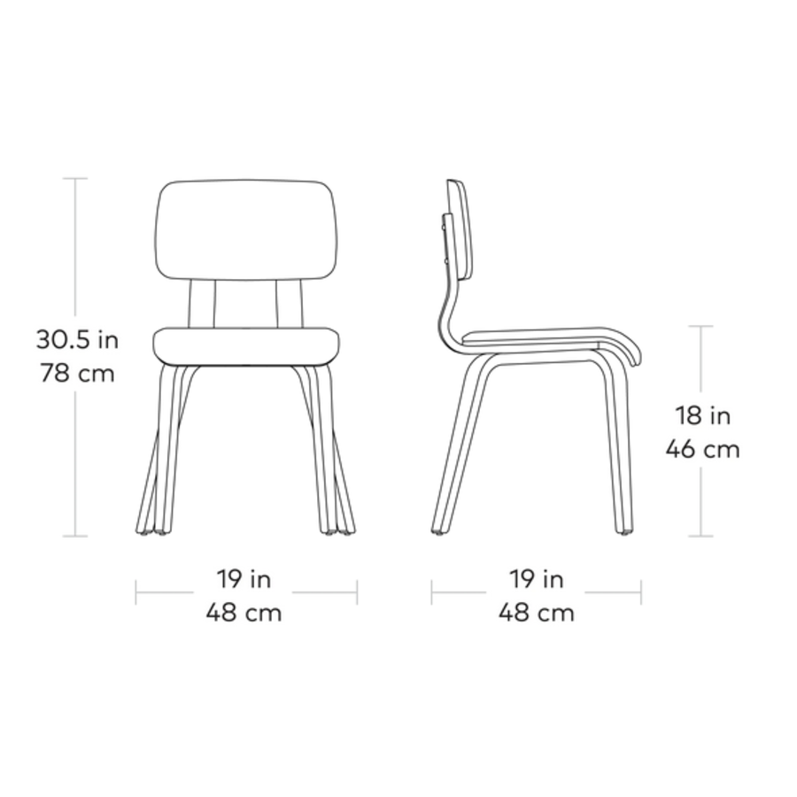 CARDINAL CHAIR NOYER AND BLACK SEAT by Gus* Modern