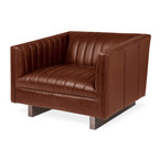 Wallace leather armchair by Gus* Modern