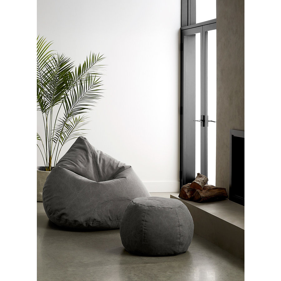 LOKA BEAN BAG + OTTOMAN GREY