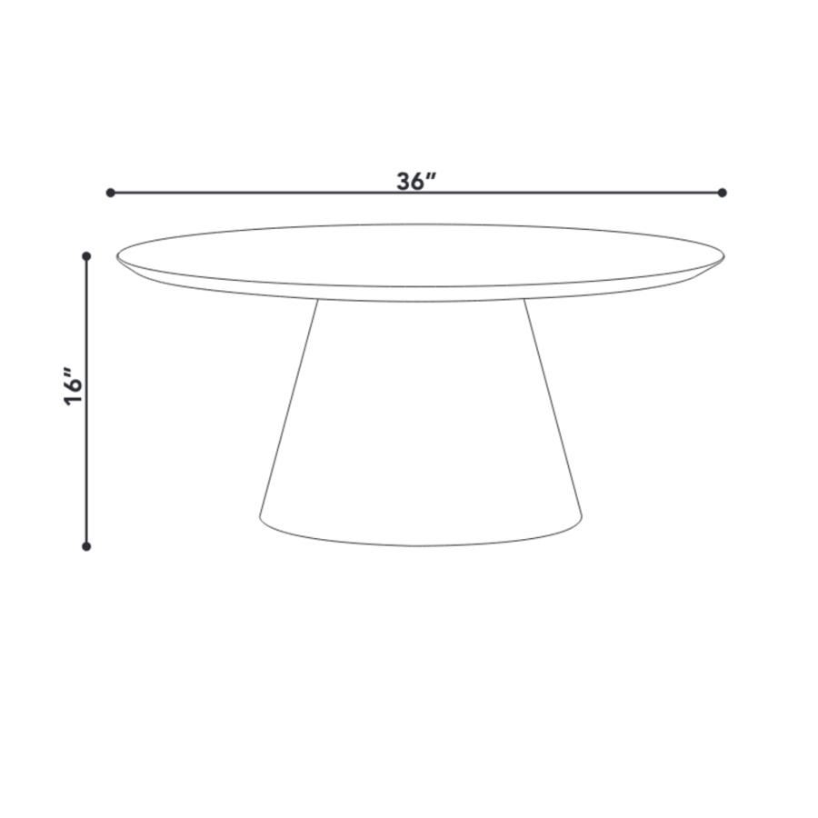 TABLE À CAFÉ TOWER RONDE 36'' CHÊNE BLANC NATUREL