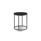 ONIX SIDE TABLE ROUND - BLACK MARBLE TOP + BLACK BASE