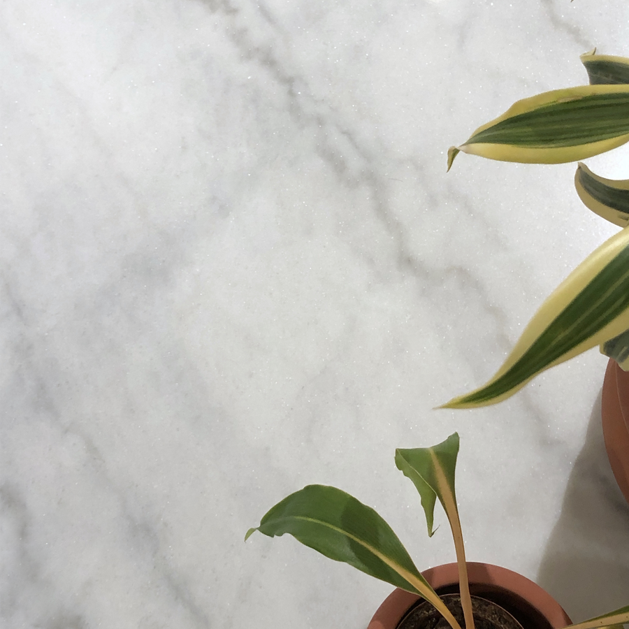 ONIX COFFEE TABLE SQUARE - WHITE MARBLE + BLACK BASE
