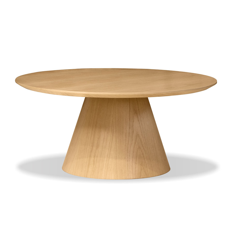 TOWER COFFEE TABLE ROUND 36'' NATURAL WHITE OAK