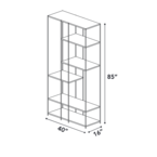 BIBLIOTHÈQUE ÉTROITE ETTA NOIR