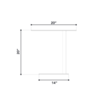 TABLE D'APPOINT PERCH BLANCHE