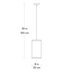 LAMPE SUSPENDUE MILTON PETITE par Gus* Modern