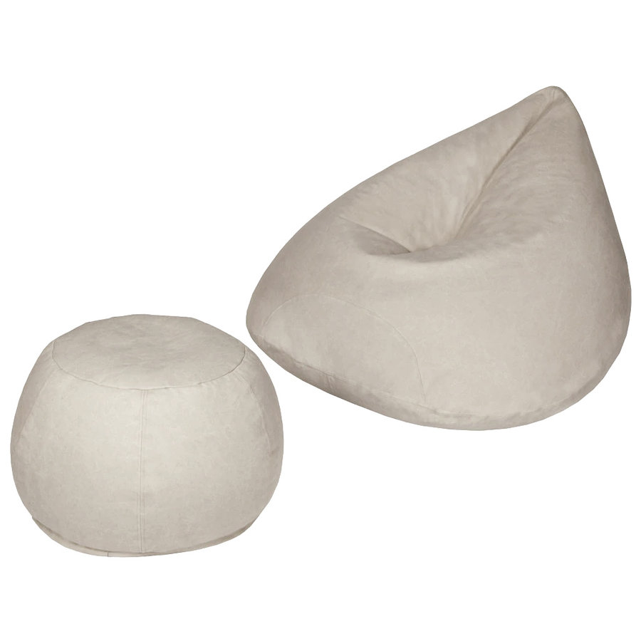 LOKA BEAN BAG CREAM + OTTOMAN