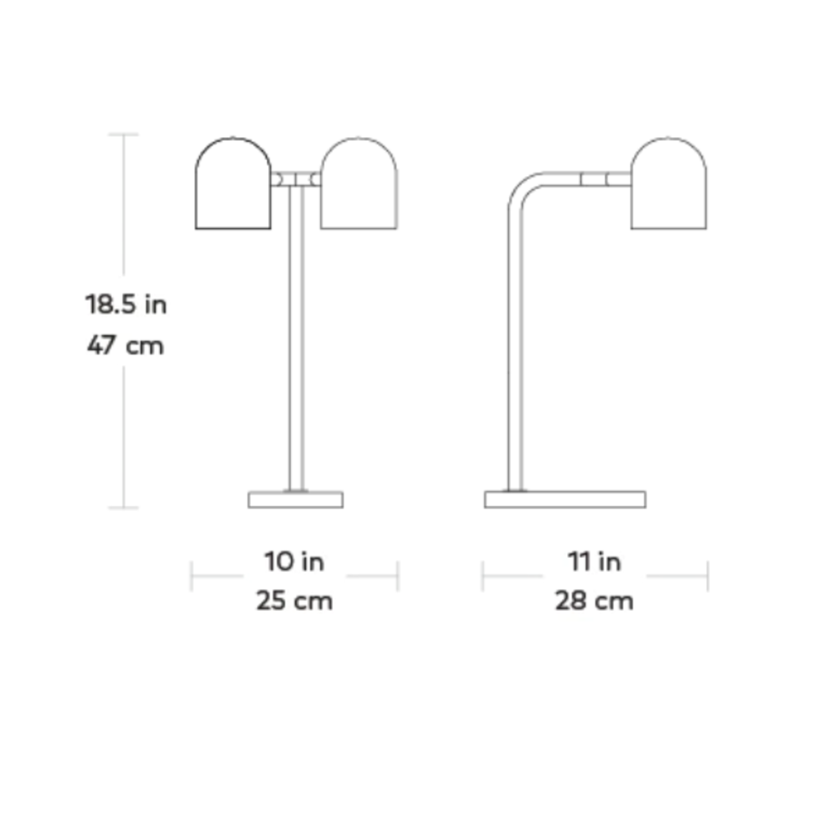 LAMPE DE TABLE TANDEM BLANCHE par Gus* Modern