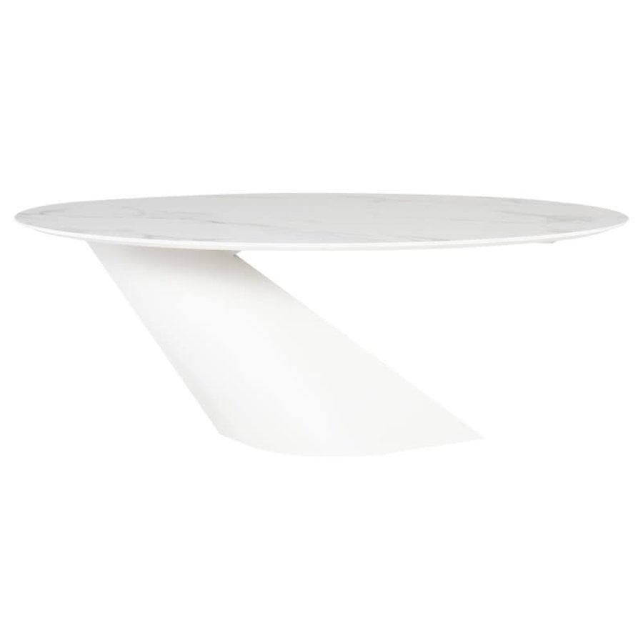 DINING TABLE OBLO WHITE 78''